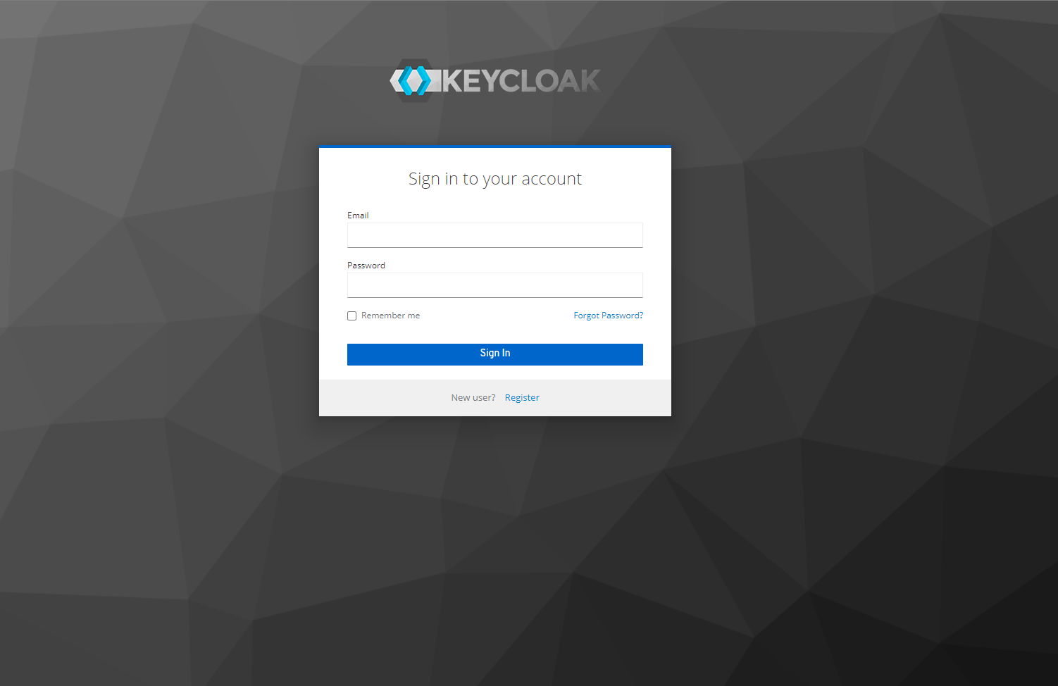 Keycloak login form shown when opening Station